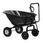 Căruț de grădină 160 l, capacitate de încărcare 300 kg, negru