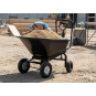 Căruț de grădină 160 l, capacitate de încărcare 300 kg, negru
