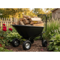 Căruț de grădină 160 l, capacitate de încărcare 300 kg, negru