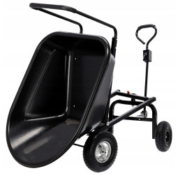Căruț de grădină 160 l, capacitate de încărcare 300 kg, negru