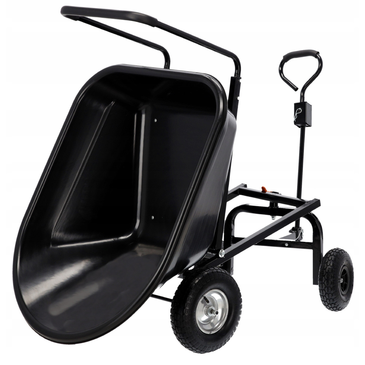 Căruț de grădină 160 l, capacitate de încărcare 300 kg, negru