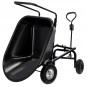 Căruț de grădină 160 l, capacitate de încărcare 300 kg, negru