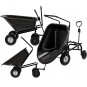 Căruț de grădină 160 l, capacitate de încărcare 300 kg, negru