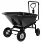 Căruț de grădină 160 l, capacitate de încărcare 300 kg, negru