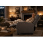 Fotoliu relaxant extensibil din material textil, gri deschis