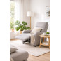 Fotoliu relaxant extensibil din material textil, gri deschis