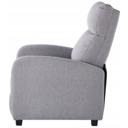 Fotoliu relaxant extensibil din material textil, gri deschis