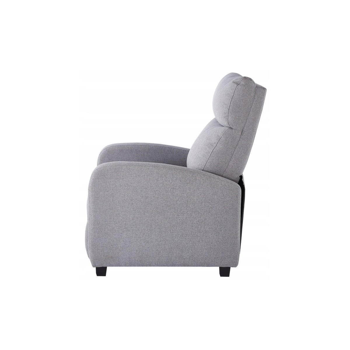 Fotoliu relaxant extensibil din material textil, gri deschis