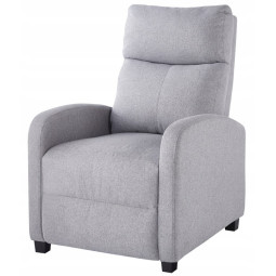 Fotoliu relaxant extensibil din material textil, gri deschis