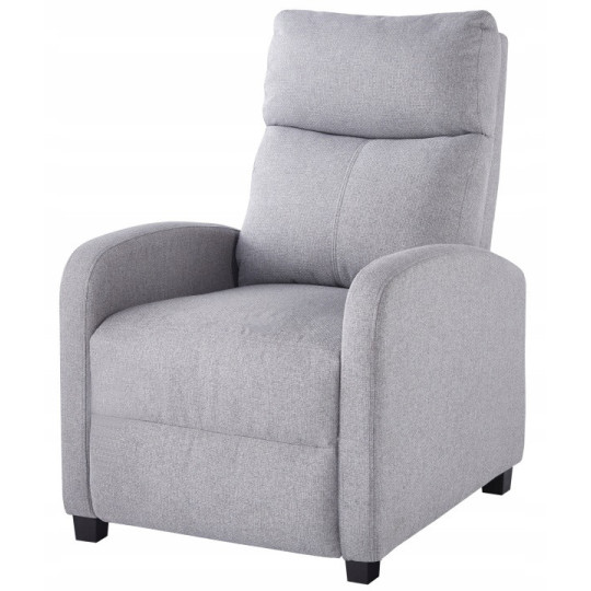 Fotoliu relaxant extensibil din material textil, gri deschis