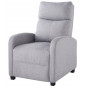 Fotoliu relaxant extensibil din material textil, gri deschis