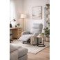 Fotoliu relaxant extensibil din material textil, gri deschis