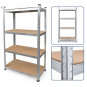 Raft metalic cu 4 polițe 150 × 70 × 30 cm - capacitate 150 kg pe poliță