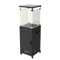 Încălzitor de terasă pe gaz 13 kW, 136 cm, negru