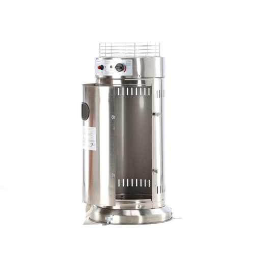 Încălzitor de terasă pe gaz 13 kW, 180 cm, din inox
