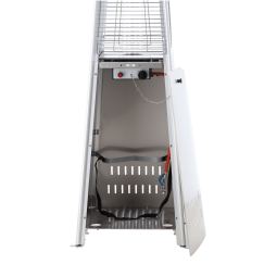 Încălzitor de terasă pe gaz 13 kW, 227 cm, din inox