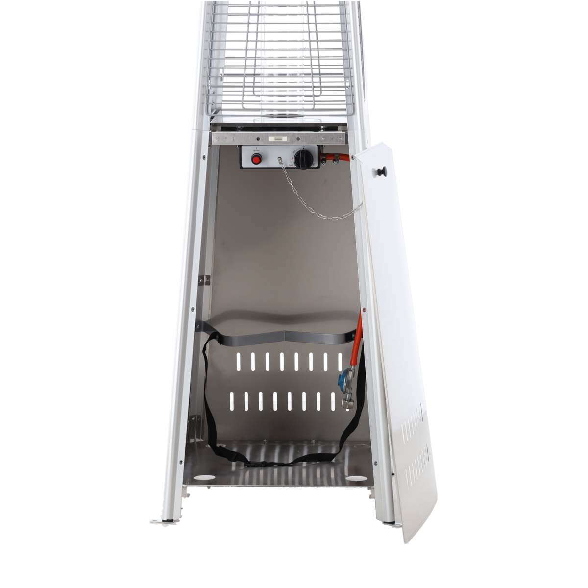 Încălzitor de terasă pe gaz 13 kW, 227 cm, din inox
