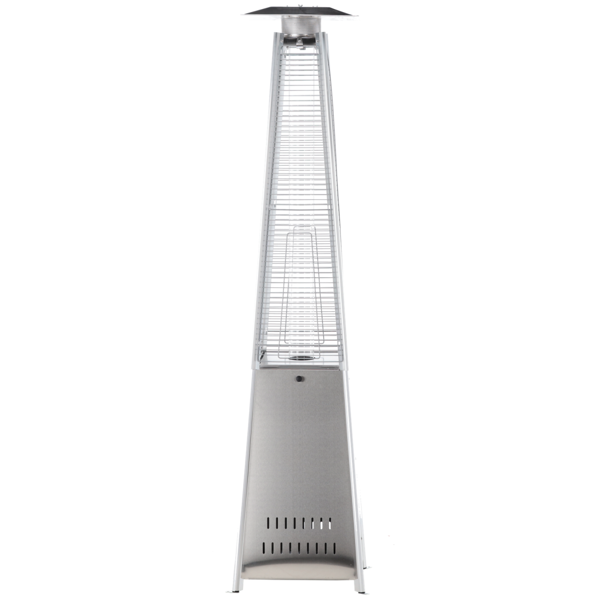 Încălzitor de terasă pe gaz 13 kW, 227 cm, din inox