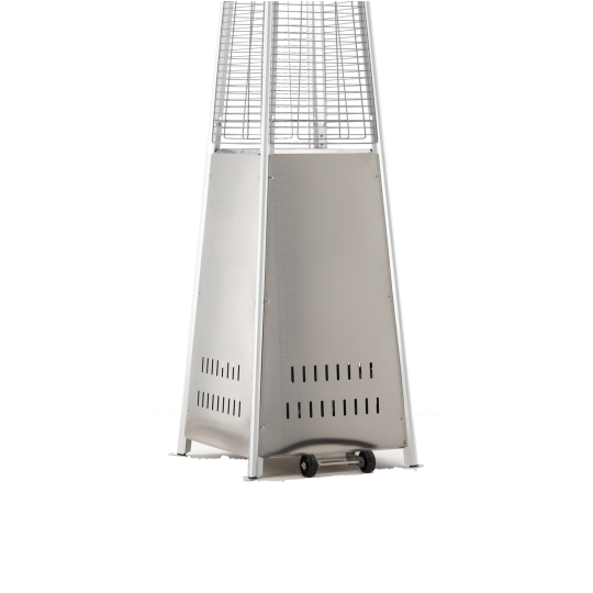 Încălzitor de terasă pe gaz 13 kW, 227 cm, din inox