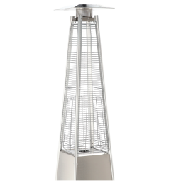 Încălzitor de terasă pe gaz 13 kW, 227 cm, din inox