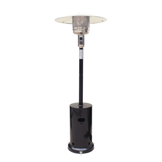 Încălzitor de terasă pe gaz 13 kW, 221 cm, negru