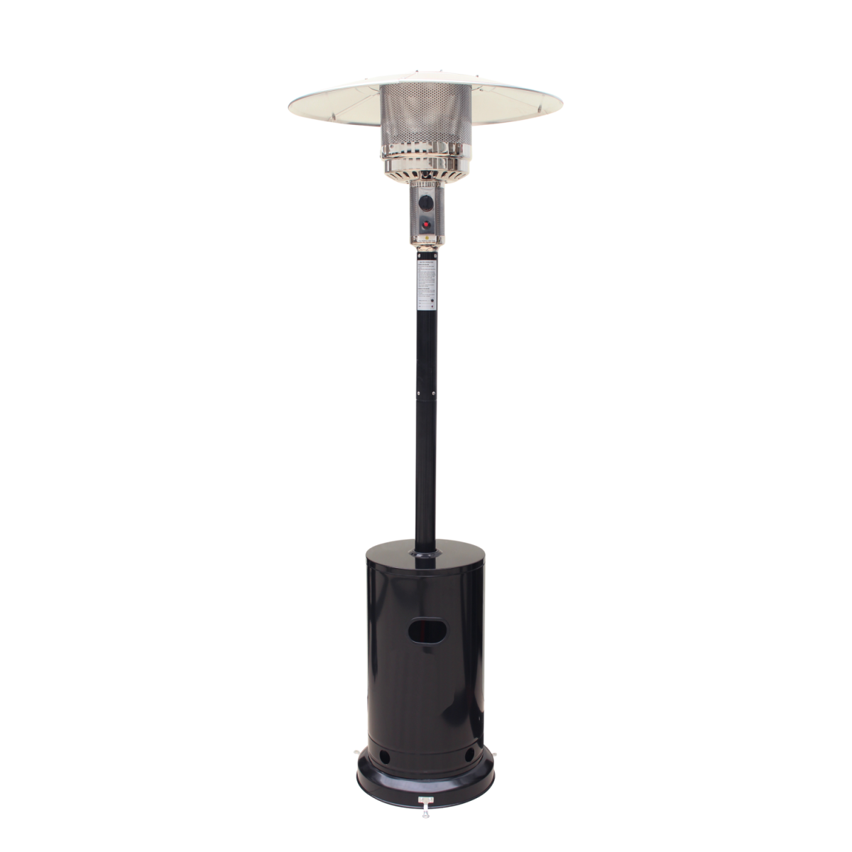 Încălzitor de terasă pe gaz 13 kW, 221 cm, negru