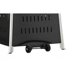 Încălzitor de terasă pe gaz 13 kW, 227 cm, negru