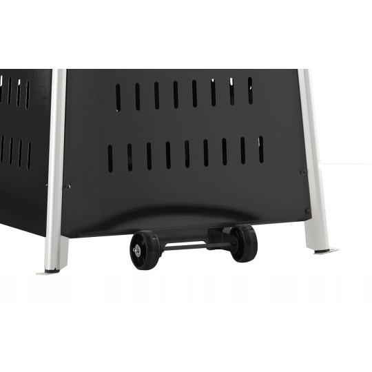 Încălzitor de terasă pe gaz 13 kW, 227 cm, negru