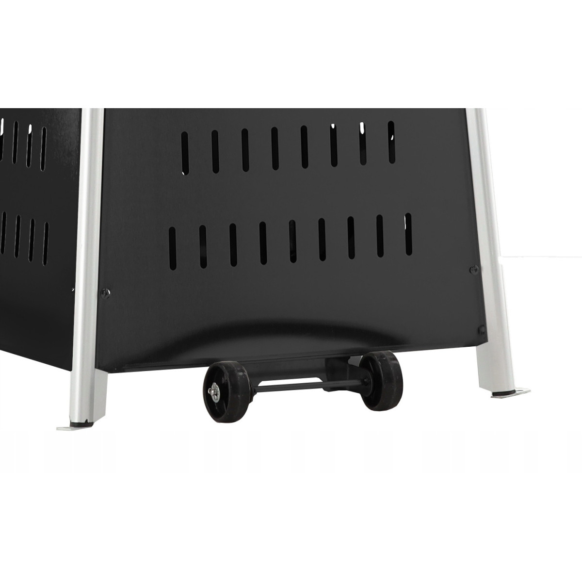 Încălzitor de terasă pe gaz 13 kW, 227 cm, negru