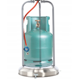 Încălzitor de terasă pe gaz 13 kW, 221 cm, din oțel inoxidabil