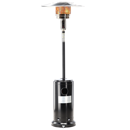 Încălzitor de terasă pe gaz 13 kW, 221 cm, negru
