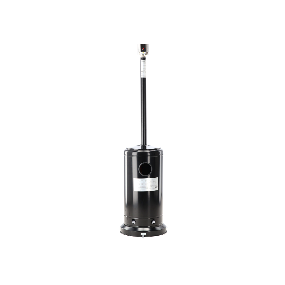 Încălzitor de terasă pe gaz 13 kW, 221 cm, negru