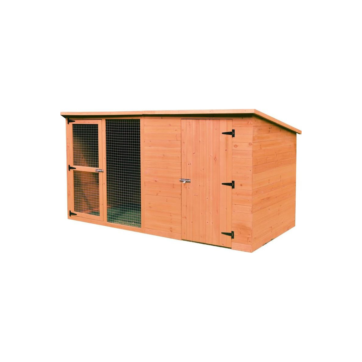 Volieră pentru câine cu acoperiș 228 × 119 × 119 cm