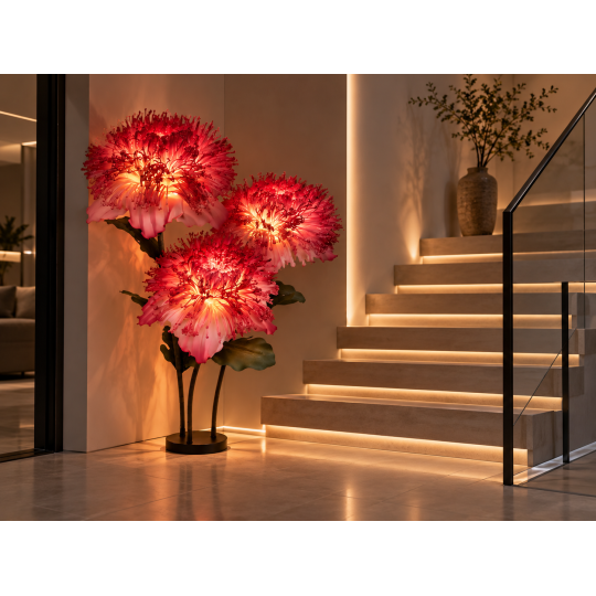 Decorațiune florală LED Lumina Bloom 1,5 m - 3 flori