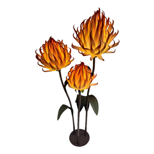 Decorațiune florală LED Artișoc 1,5 m - 3 flori