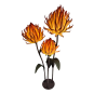 Decorațiune florală LED Artișoc 1,5 m - 3 flori
