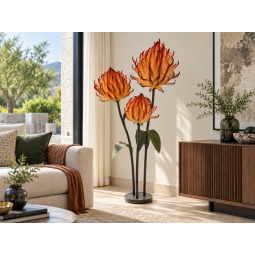 Decorațiune florală LED Artișoc 1,5 m - 3 flori