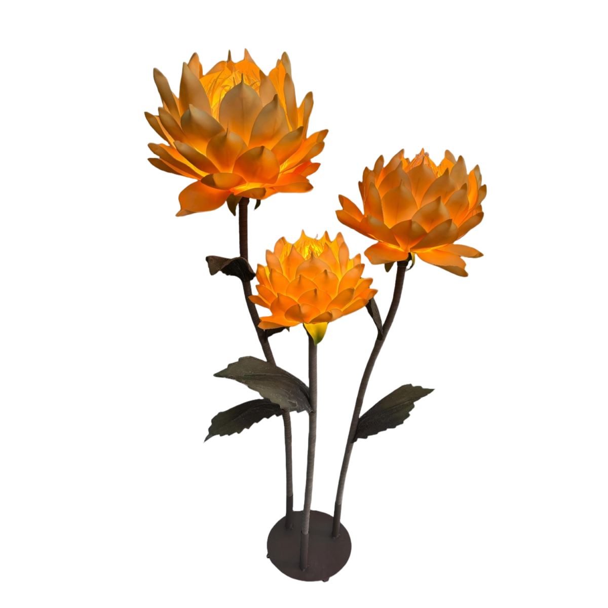 LED decorație florală Magnolie 1,5 m - 3 flori
