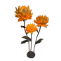 LED decorație florală Magnolie 1,5 m - 3 flori