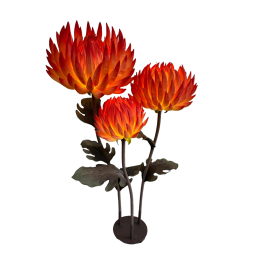 Decorațiune LED florală Floarea de foc 1,5 m - 3 flori