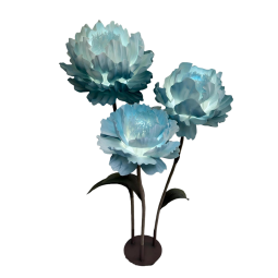 Decorațiune florală LED Bujor 1,5 m - 3 flori