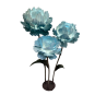 Decorațiune florală LED Bujor 1,5 m - 3 flori