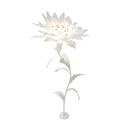 Decorație florală LED Floare stelară 1,5 m, albă