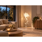 Decorație florală LED Floare stelară 1,5 m, albă