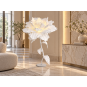 Decorațiune florală LED bujor chinezesc 1,5 m, albă