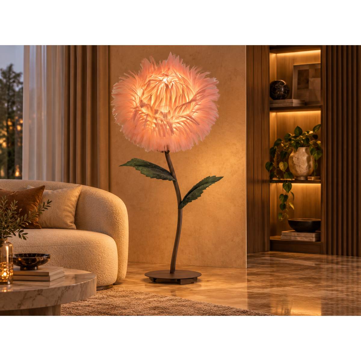 LED decorațiune florală crizantemă aciculară 1,5 m