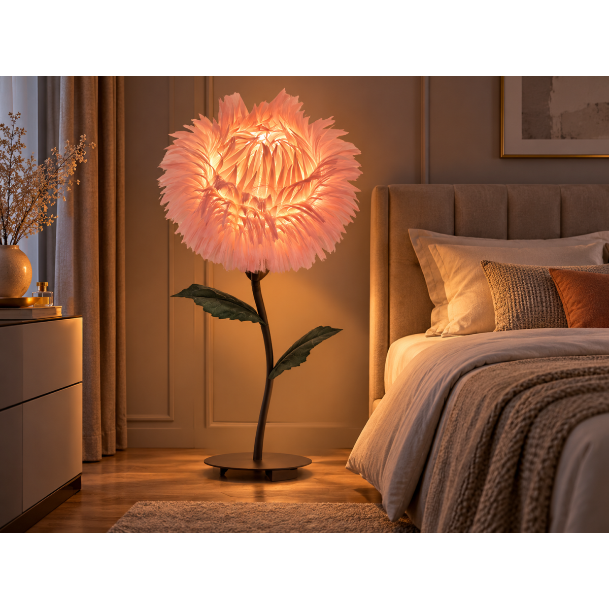 LED decorațiune florală crizantemă aciculară 1,5 m