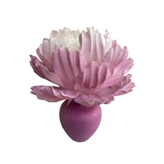 Decorațiune florală LED Bujor în ghiveci 45 × 35 cm