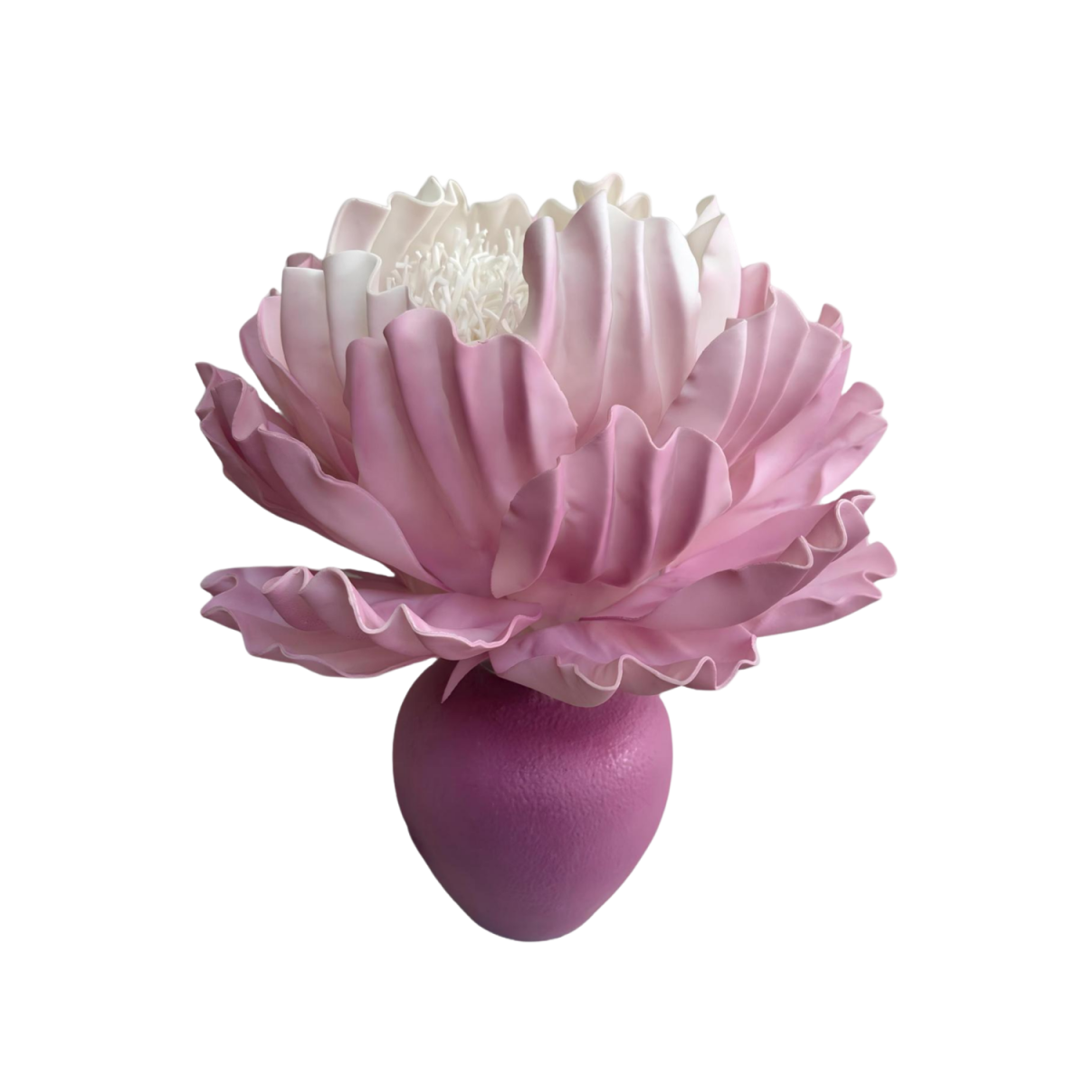 Decorațiune florală LED Bujor în ghiveci 45 × 35 cm