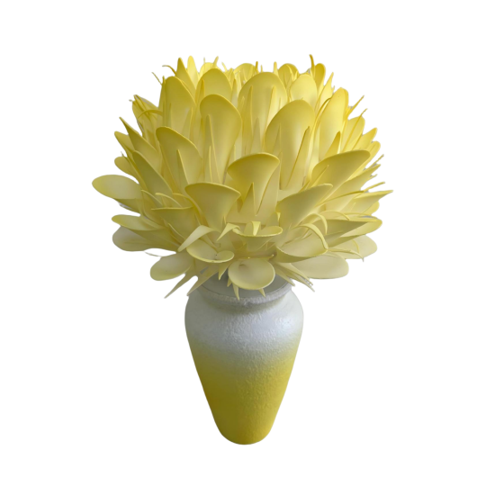 Decorațiune florală LED Protea regală în ghiveci 45 × 25 cm